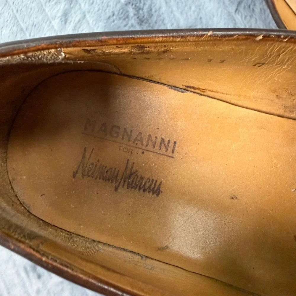 Magnanni Bit Loafers Mens 11 Brown Leather Neiman Marcus 13774